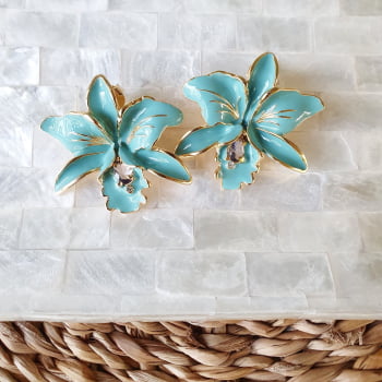 Conjunto Orquídea Verde Menta