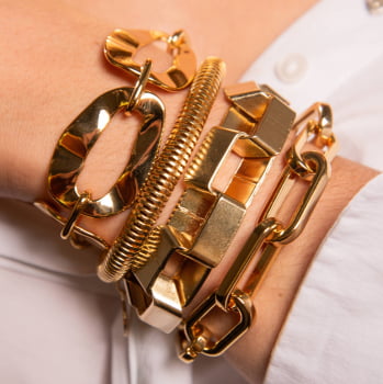 Pulseira Corrente Tubo Grossa