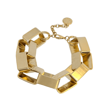 Pulseira Elos Quadrados - Dourada