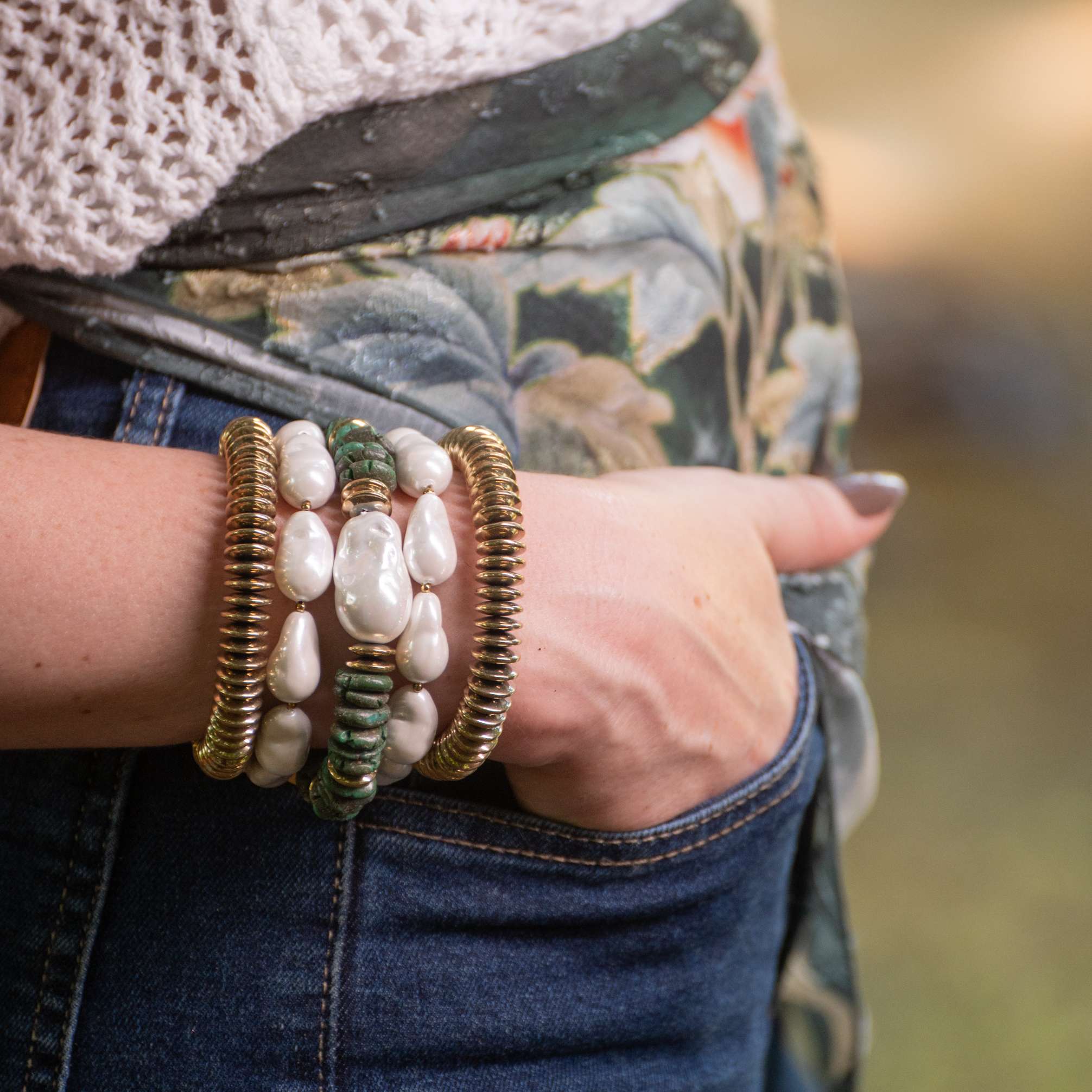 Mix Pulseiras Howlita 