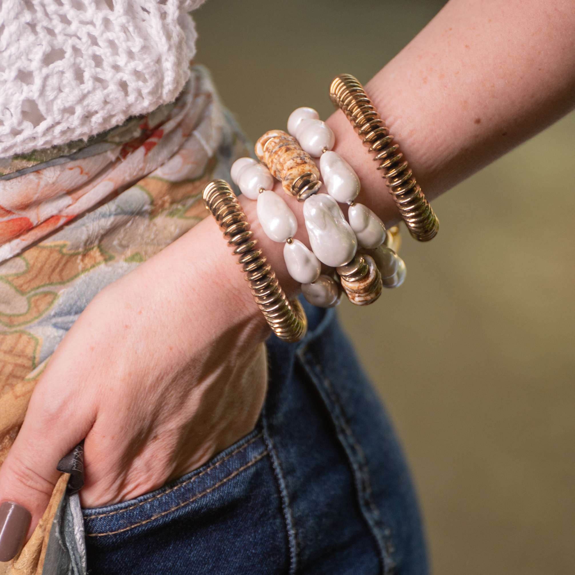 Mix Pulseiras Howlita 